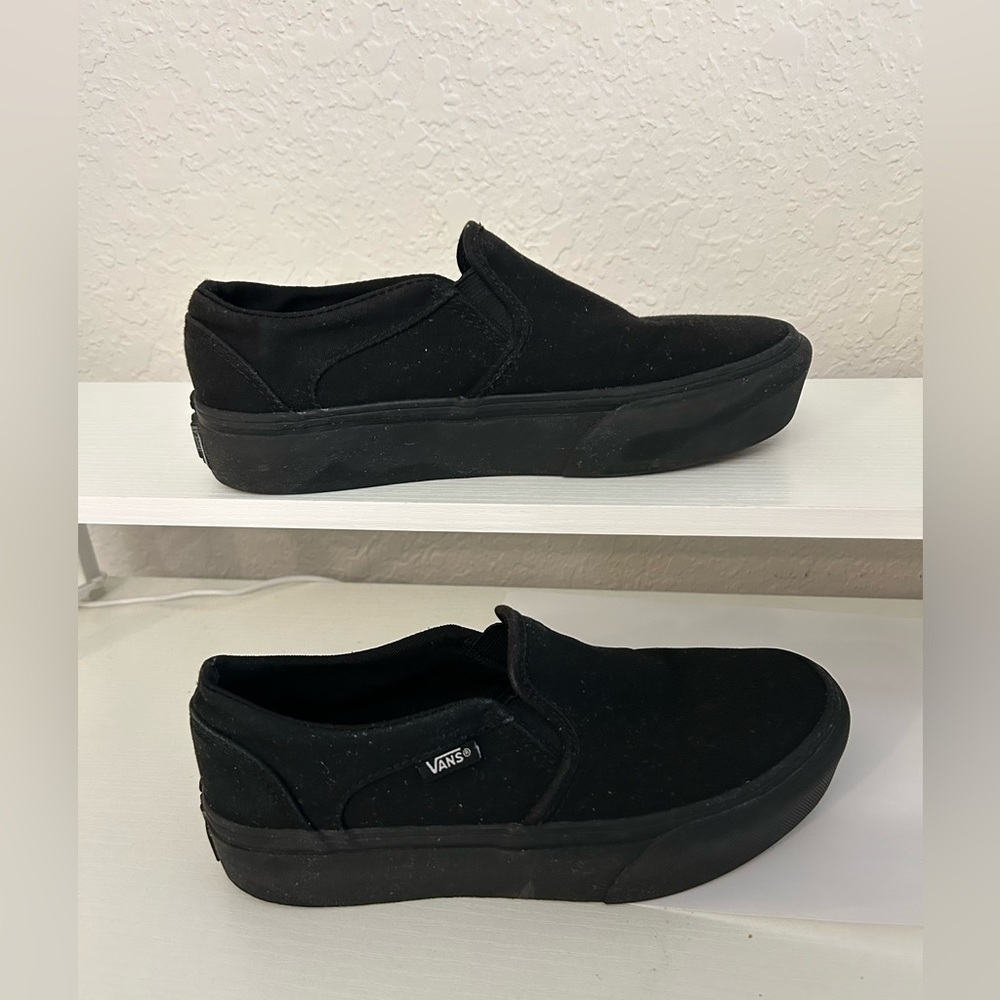 Vans All-Black Slip-On Shoes